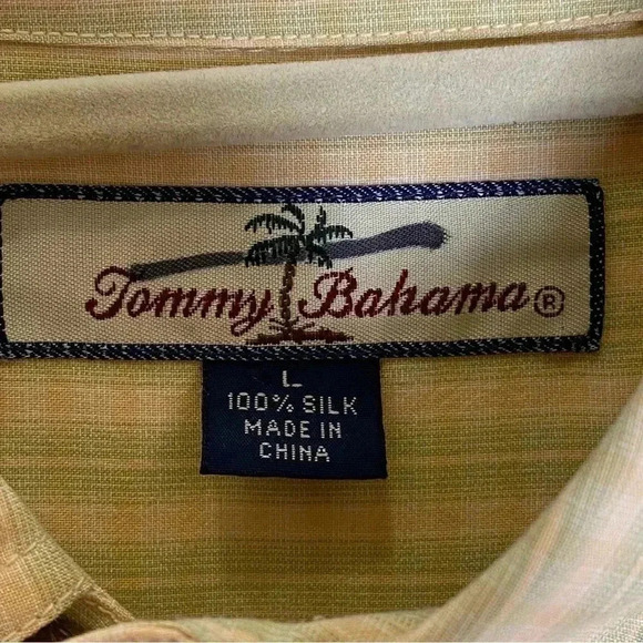 Tommy Bahama silk plaid button down dress shirt size large - Picture 4 of 4